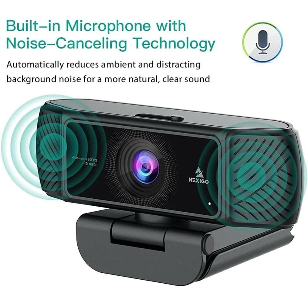 BNWT NexiGo N680 business webcam has a 1080P FHD resolution